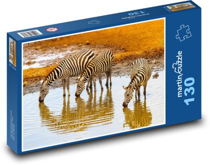 Keňa - zebry - puzzle 130 dílků