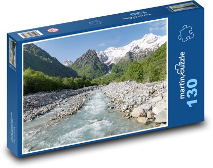 Hory - řeka - puzzle 130 dílků