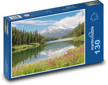 Horské jazero - Puzzle 130 dielikov, rozmer 28,7x20 cm 