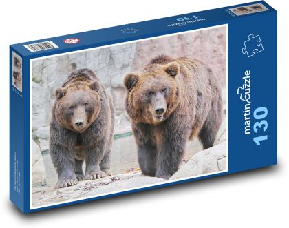 Zvířata - medvědi - puzzle 130 dílků
