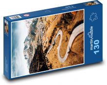Alpské silnice na podzim Puzzle 130 dílků - 28,7 x 20 cm