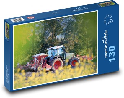 Traktor - poľnohospodársky stroj - Puzzle 130 dielikov, rozmer 28,7x20 cm 