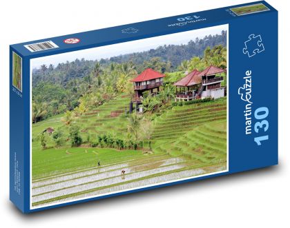Rýžové pole - Bali - puzzle 130 dílků