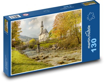 Ramsau - church - Puzzle 130 pieces, size 28.7x20 cm 