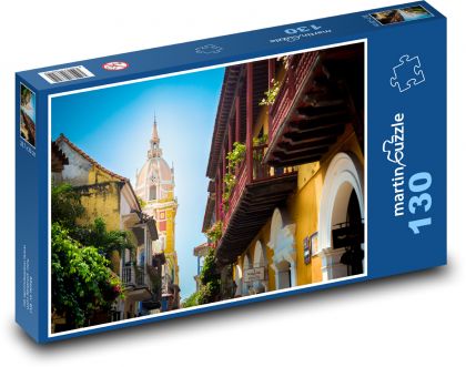 Cartagena - Kolumbie, ulice - puzzle 130 dílků