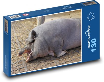 Świnia - Puzzle 130 elementów, rozmiar 28,7x20 cm