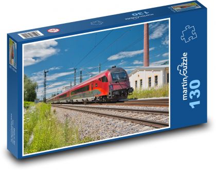 Vlak - železničná doprava - Puzzle 130 dielikov, rozmer 28,7x20 cm 
