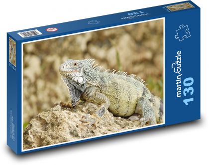 Leguán na kameni - Puzzle 130 dielikov, rozmer 28,7x20 cm 