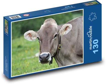 Kráva na horské louce - puzzle 130 dílků