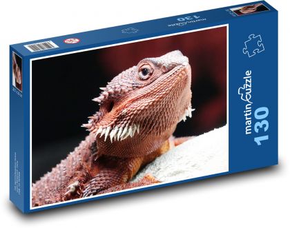 Smok brodaty - jaszczurka - Puzzle 130 elementów, rozmiar 28,7x20 cm