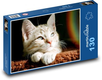 Roztomilé malé koťátko - puzzle 130 dílků