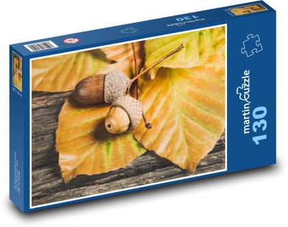 Žaludy - symbol podzimu - puzzle 130 dílků