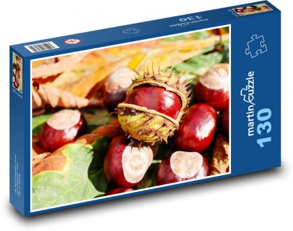 Symbol podzimu - kaštan - puzzle 130 dílků