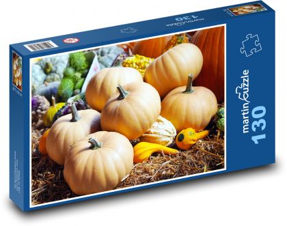 Herbstliche Kürbis-Nachricht - Puzzle - 130 Teile