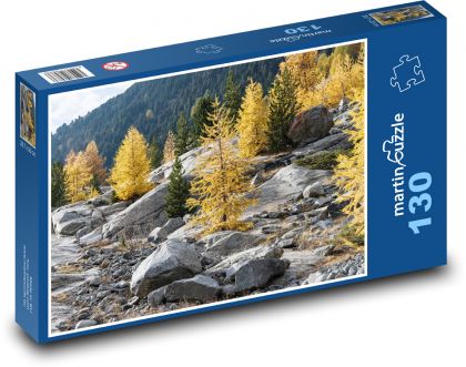 Larvy na kamennom svahu - Puzzle 130 dielikov, rozmer 28,7x20 cm 