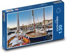 Lodě s vánočním osvětlením Puzzle 130 - 28,7x20 cm