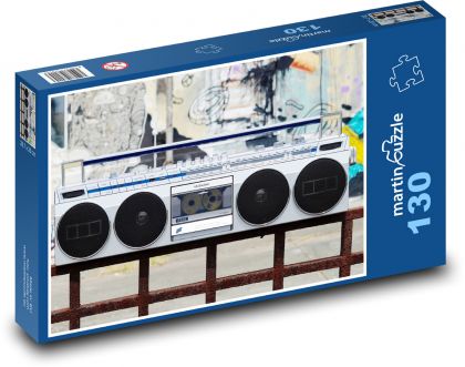 Old cassette player - Puzzle 130 pieces, size 28.7x20 cm 