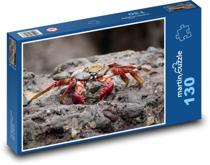 Bunte Krabbe auf vulkanischen Steinen - Puzzle - 130 Teile