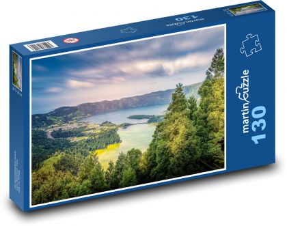 Sete Cidades from heaven - Puzzle 130 elementów, rozmiar 28,7x20 cm