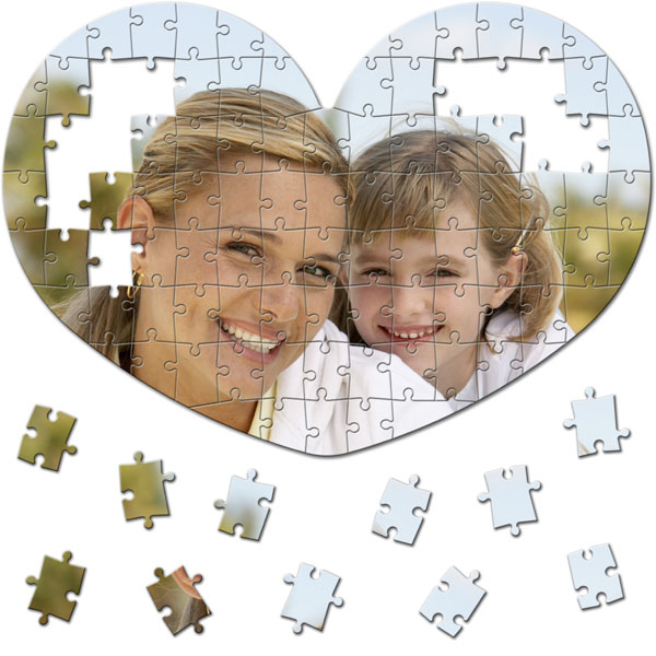 Puzzle v tvare srdca so 100 dieliky, darček k Valentínovi z lásky pre miláčika