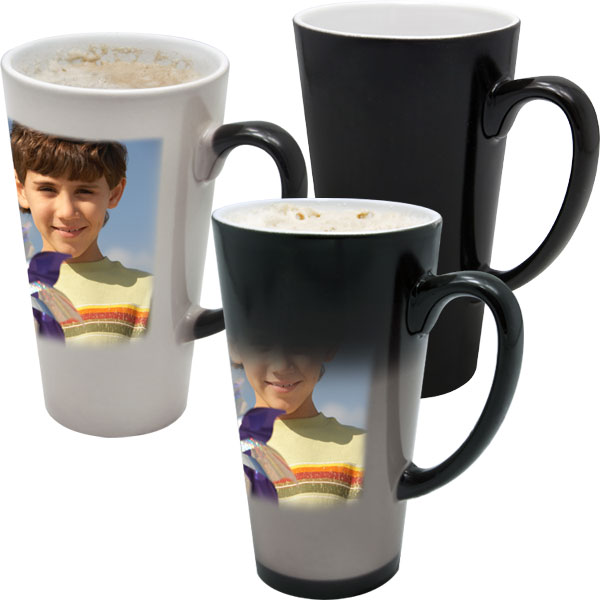 MAGIC Foto-Zaubertasse, Latte 400 ml, 1x Foto-Druck für den Rechtshänder