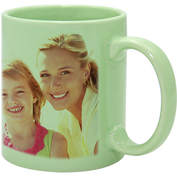 Mug light green - 1x print for a right-hander, keepsake from photo for hunters