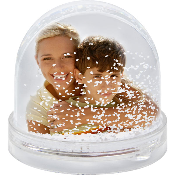 Snow globe snow - 2x prints, a Christmas gift with printing for your colleague