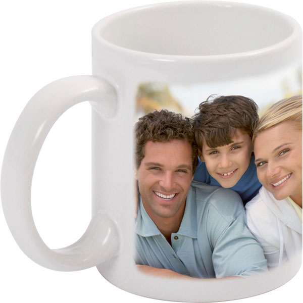 Tasse weiss für Linkshänder