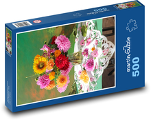 Kytica jesenných georgín Puzzle 500 dielikov - 46 x 30 cm 