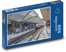 Zug am Bahnhof Puzzle 500 Teile - 46 x 30 cm