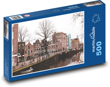 Most - Amsterdam, kanál Puzzle 500 dielikov - 46 x 30 cm
