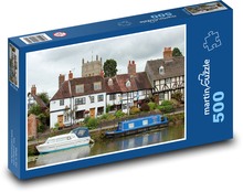 Kanal - Boote, Häuser Puzzle 500 Teile - 46 x 30 cm