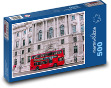 Červený autobus - Londýn, Anglicko Puzzle 500 dielikov - 46 x 30 cm 