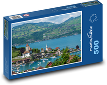 Švajčiarsko - príroda, mesto Puzzle 500 dielikov - 46 x 30 cm
