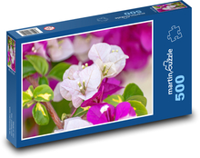 Różowe kwiaty - kwiaty Puzzle 500 elementów - 46x30 cm