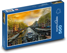 Amsterdam - Holland, Schiffe Puzzle 500 Teile - 46 x 30 cm