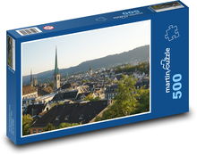 Zürich - Schweiz, Stadt Puzzle 500 Teile - 46 x 30 cm