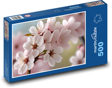 Třešňové květy - strom, jaro na zahradě Puzzle 500 dílků - 46 x 30 cm
