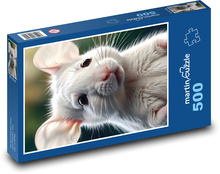 Słodka szara myszka Puzzle 500 elementów - 46x30 cm