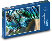 Kolorowy malowany smok Puzzle 500 elementów - 46x30 cm