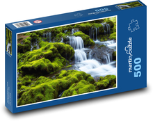 Kaskády vodopádů v přírodě Puzzle 500 dílků - 46 x 30 cm