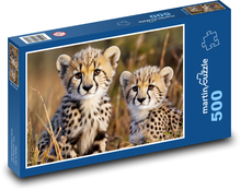Gepardenküken Puzzle 500 Teile - 46 x 30 cm