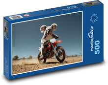 Koalabär fährt Motorrad Puzzle 500 Teile - 46 x 30 cm