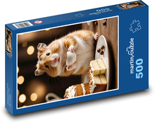 Chomik pije kawę Puzzle 500 elementów - 46x30 cm