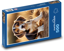 Beagle-Welpe Puzzle 500 Teile - 46 x 30 cm