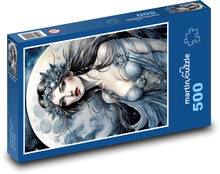 Woman in the Glow of the Moon Puzzle of 500 pieces - 46 x 30 cm 