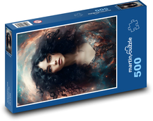 Portrét ženy vo vesmíre Puzzle 500 dielikov - 46 x 30 cm 