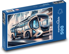 Moderner Bus Puzzle 500 Teile - 46 x 30 cm