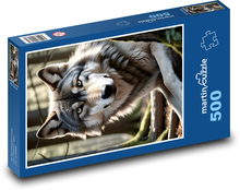 Wilk - bestia w lesie Puzzle 500 elementów - 46x30 cm