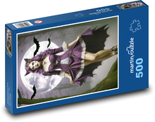 Vollmond-Katzenfrau Puzzle 500 Teile - 46 x 30 cm
